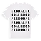 White t-shirt med Brodal ordlek t-shirt