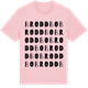 Pink Cotton t-shirt med Broddbo ordlek t-shirt