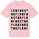 Pink Cotton t-shirt med Broforstorp ordlek t-shirt