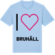 Blue Soul t-shirt med Jag älskar Bruhäll t-shirt stort tryck