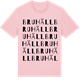 Pink Cotton t-shirt med Bruhäll ordlek t-shirt