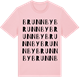Pink Cotton t-shirt med Brunnby ordlek t-shirt