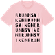 Pink Cotton t-shirt med Brunnsviken ordlek t-shirt
