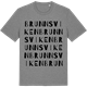 Mid Heather Gray t-shirt med Brunnsviken ordlek t-shirt