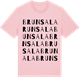 Pink Cotton t-shirt med Brunsala ordlek t-shirt