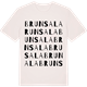Vintage White t-shirt med Brunsala ordlek t-shirt