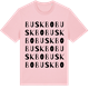 Pink Cotton t-shirt med Buskbo ordlek t-shirt