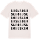 Vintage White t-shirt med Buskbo ordlek t-shirt