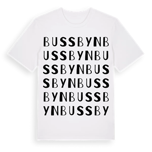 Bussbyn ordlek t-shirt – ekologisk bomull t-shirt från Pinshirt