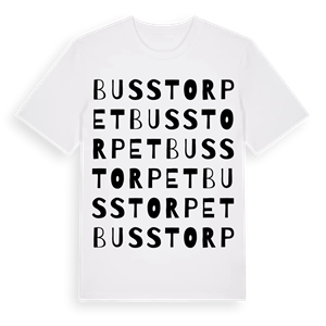 Busstorpet ordlek t-shirt – ekologisk bomull t-shirt från Pinshirt