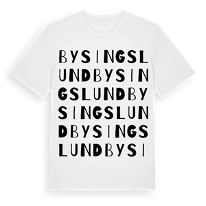 Bysingslund ordlek t-shirt – ekologisk bomull t-shirt från Pinshirt