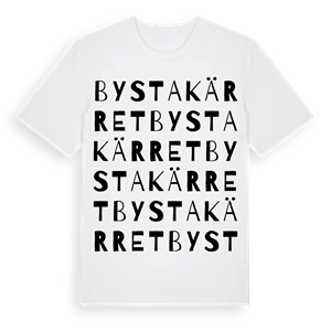 Bystakärret ordlek t-shirt – ekologisk bomull t-shirt från Pinshirt