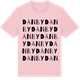 Pink Cotton t-shirt med Danby ordlek t-shirt