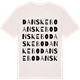 Vintage White t-shirt med Danskebo ordlek t-shirt
