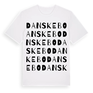 Danskebo ordlek t-shirt – ekologisk bomull t-shirt från Pinshirt