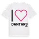 White t-shirt med Jag älskar Dantars t-shirt stort tryck