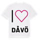 White t-shirt med Jag älskar Dåvö t-shirt stort tryck