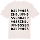 Vintage White t-shirt med Djupmossen ordlek t-shirt