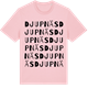 Pink Cotton t-shirt med Djupnäs ordlek t-shirt