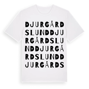 Djurgårdslund ordlek t-shirt – ekologisk bomull t-shirt från Pinshirt