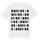 White t-shirt med Donmora ordlek t-shirt