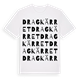 White t-shirt med Dragkärret ordlek t-shirt