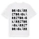 White t-shirt med Dragkärret ordlek t-shirt