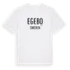 White t-shirt med Egebo i Sverige t-shirt