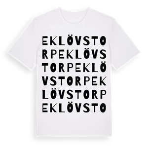 Eklövstorp ordlek t-shirt – ekologisk bomull t-shirt från Pinshirt