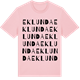 Pink Cotton t-shirt med Eklunda ordlek t-shirt