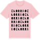 Pink Cotton t-shirt med Ekorrbo ordlek t-shirt