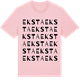 Pink Cotton t-shirt med Eksta ordlek t-shirt