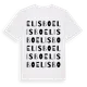 White t-shirt med Elisbo ordlek t-shirt