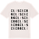 Vintage White t-shirt med Eliseberg ordlek t-shirt