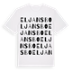 White t-shirt med Eljansbo ordlek t-shirt