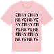 Pink Cotton t-shirt med Enby ordlek t-shirt