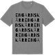 Mid Heather Gray t-shirt med Engarns kärr ordlek t-shirt