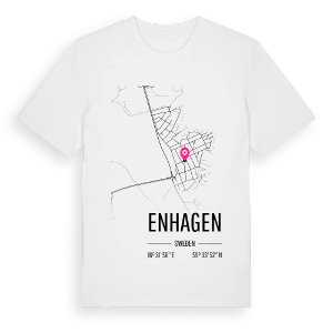 Enhagen karta t-shirt – ekologisk bomull t-shirt från Pinshirt