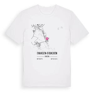 Enhagen-Ekbacken karta t-shirt – ekologisk bomull t-shirt från Pinshirt