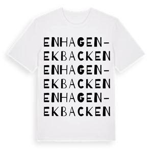 Enhagen-Ekbacken ordlek t-shirt – ekologisk bomull t-shirt från Pinshirt