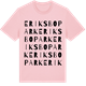 Pink Cotton t-shirt med Eriksbo Park ordlek t-shirt
