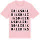 Pink Cotton t-shirt med Eriksdal ordlek t-shirt