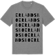 Mid Heather Gray t-shirt med Erlandsbo ordlek t-shirt