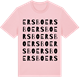 Pink Cotton t-shirt med Ersbo ordlek t-shirt