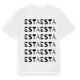 White t-shirt med Esta ordlek t-shirt
