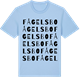 Blue Soul t-shirt med Fågelsbo ordlek t-shirt