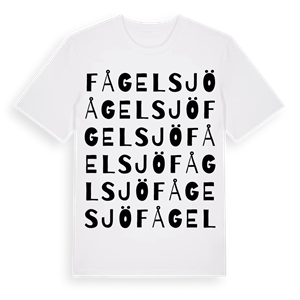 Fågelsjö ordlek t-shirt – ekologisk bomull t-shirt från Pinshirt