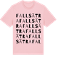 Pink Cotton t-shirt med Fallsätra ordlek t-shirt