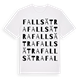 White t-shirt med Fallsätra ordlek t-shirt