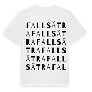 Fallsätra ordlek t-shirt – ekologisk bomull t-shirt från Pinshirt
